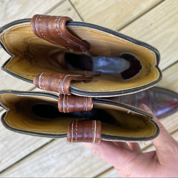 Tony Lama | Brown Leather Western Boots 9 D - Picture 8 of 8
